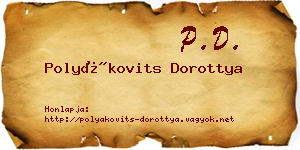 Polyákovits Dorottya névjegykártya